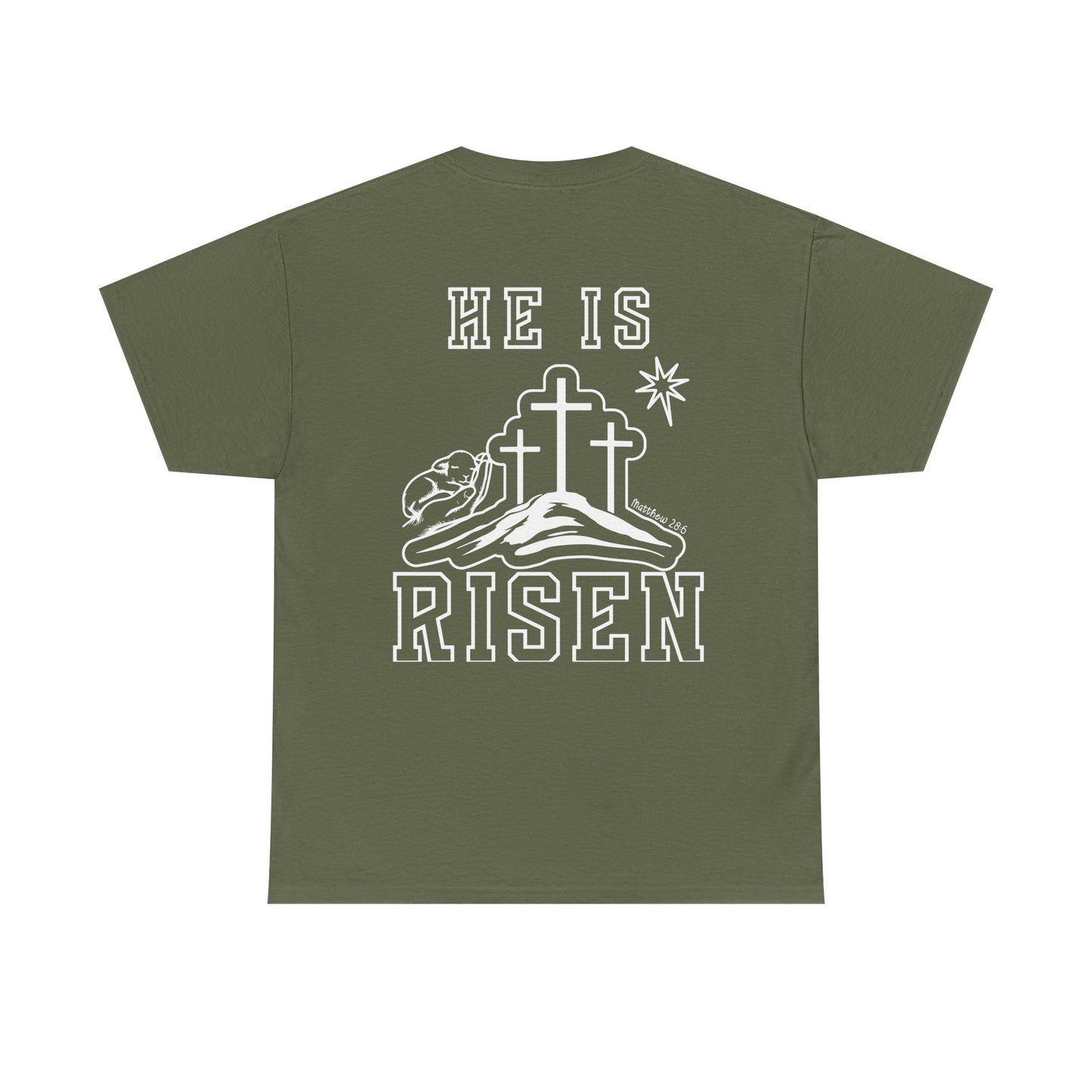 He Is Risen T-Shirt — Minimalist Christian Apparel