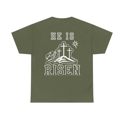 He Is Risen T-Shirt — Minimalist Christian Apparel