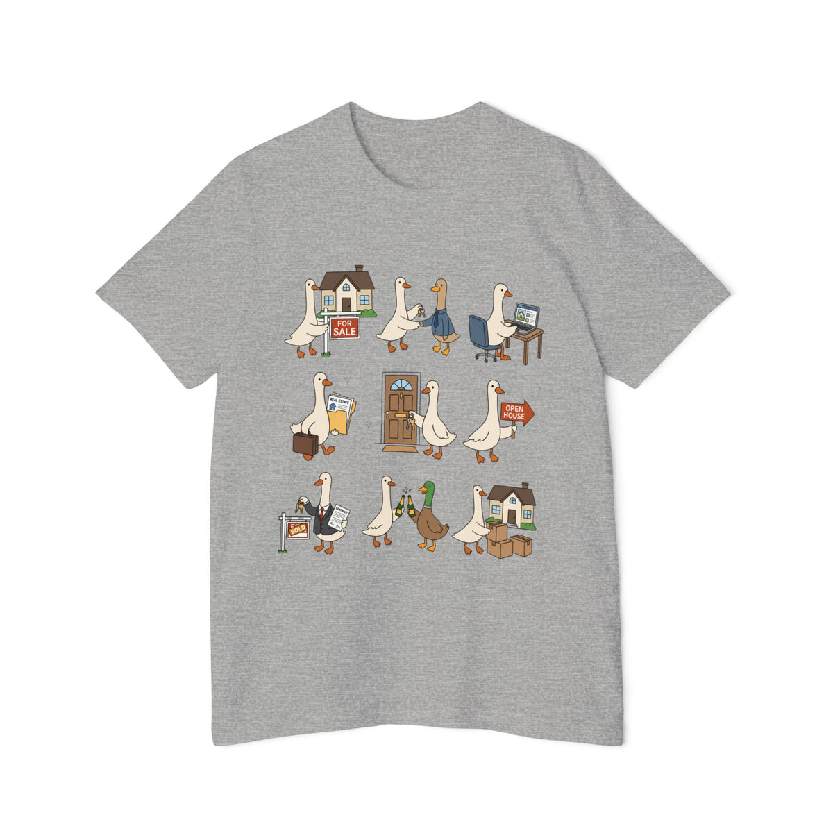 Goose Life Graphic T-Shirt — Cute Goose Occupations Illustration by Merchievo (photo 58 of 84)