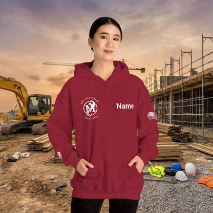 Custom Workwear Pull Over Hoodie – Right Chest Logo & Name (Gildan Heavy Blend)