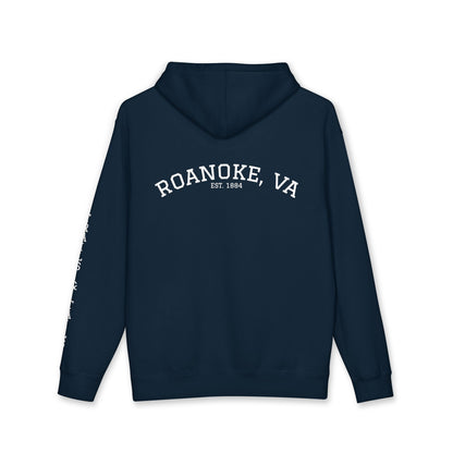 Roanoke "Trails & Tails" Premium Heavyweight Hoodie — Sunset Bear Edition
