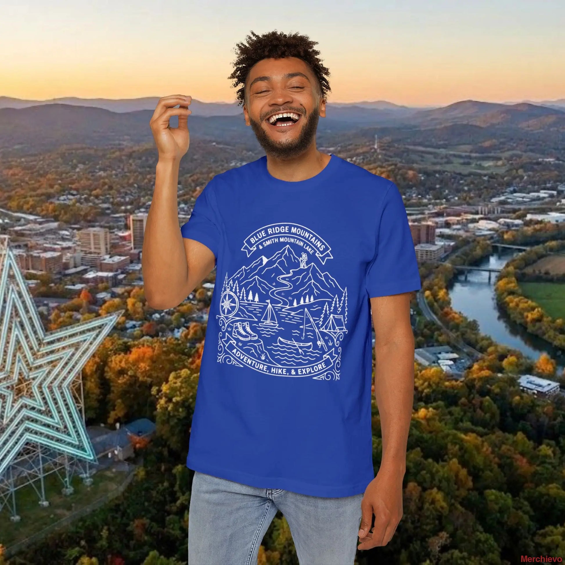 Adventure Mountain T-Shirt — Explore Hike & Sail Graphic Tee T-Shirt