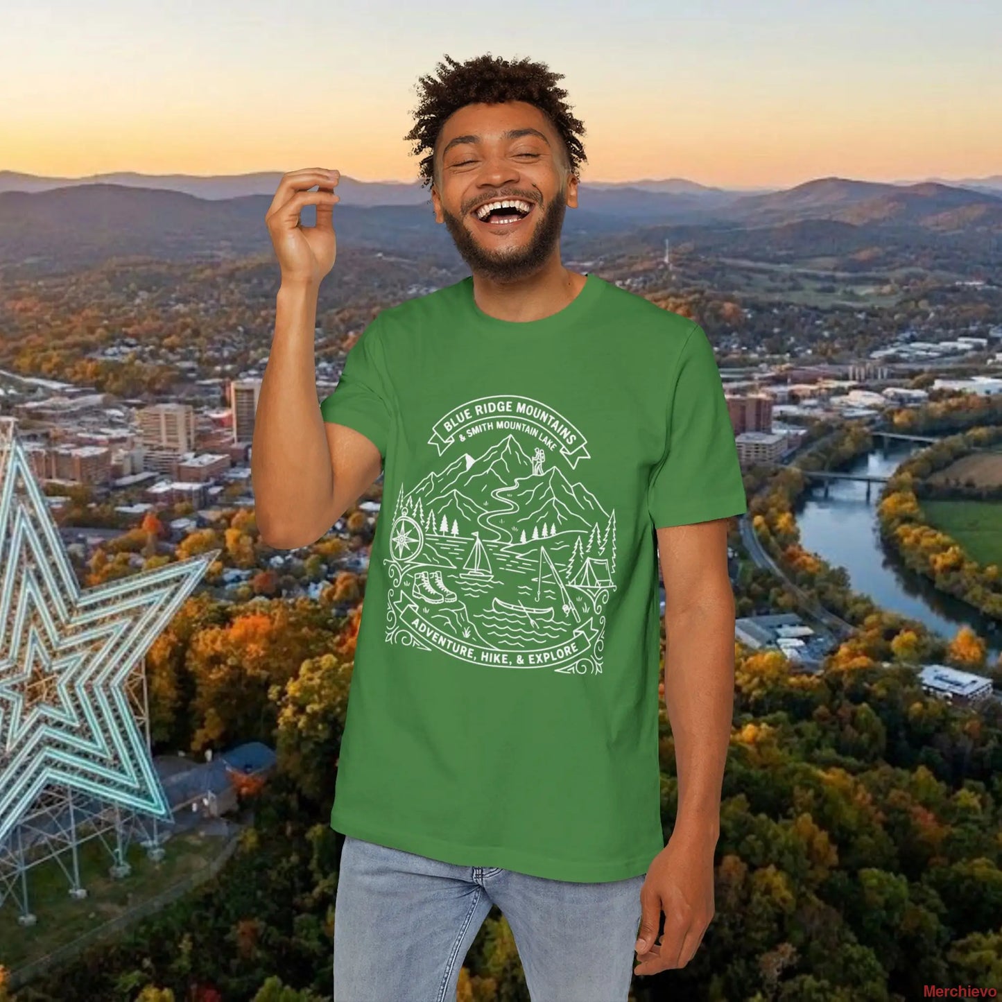 Adventure Mountain T-Shirt — Explore Hike & Sail Graphic Tee T-Shirt