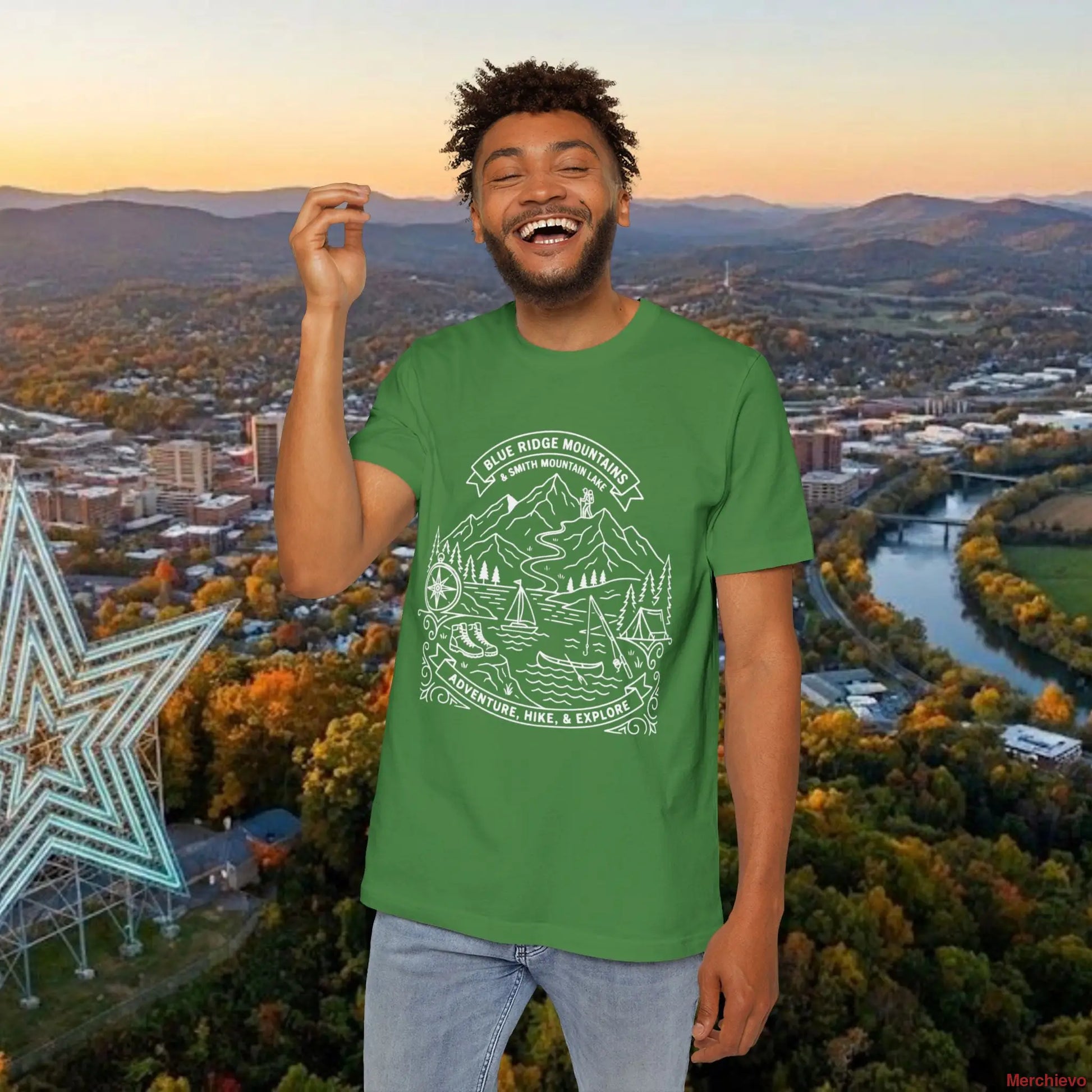 Adventure Mountain T-Shirt — Explore Hike & Sail Graphic Tee T-Shirt