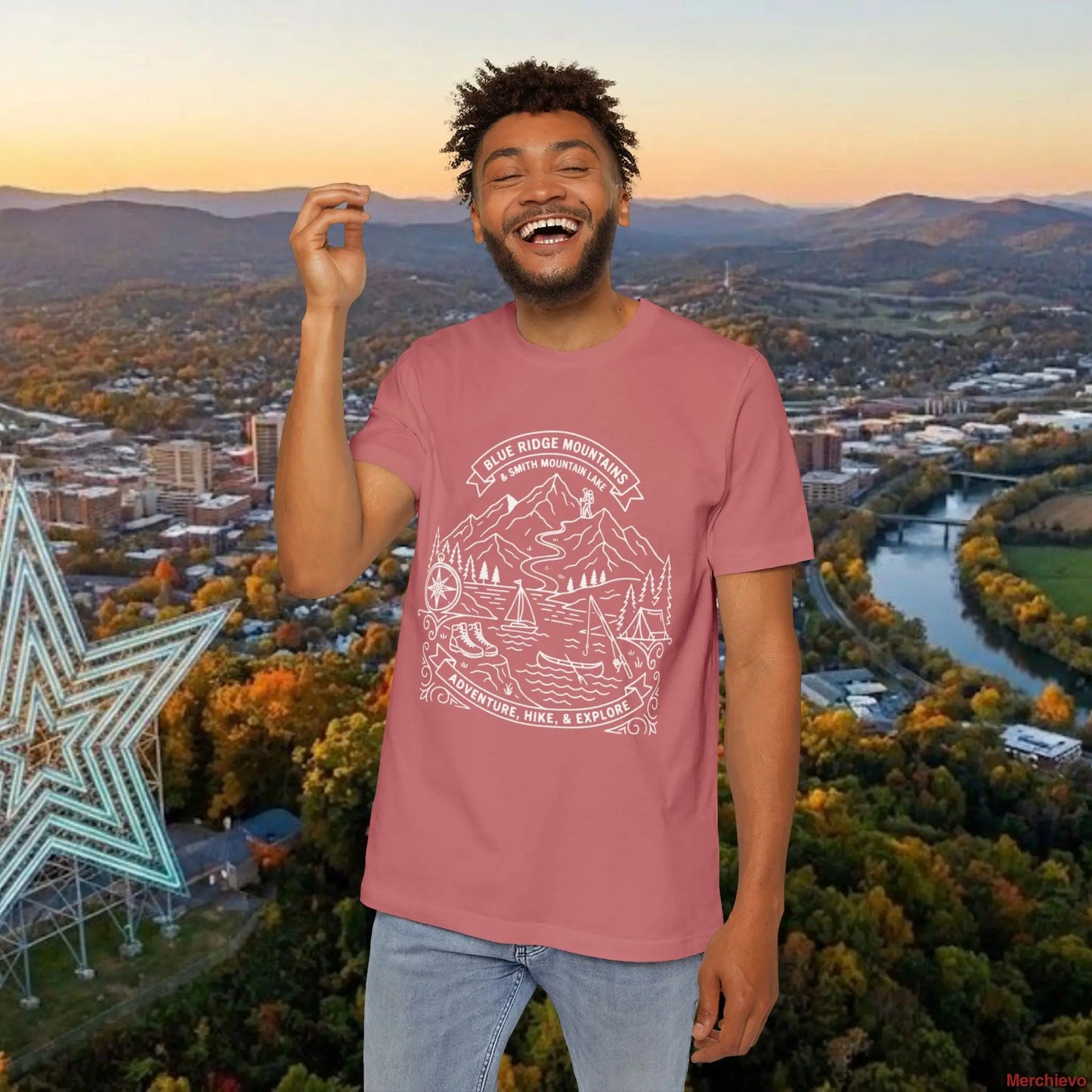 Adventure Mountain T-Shirt — Explore Hike & Sail Graphic Tee T-Shirt