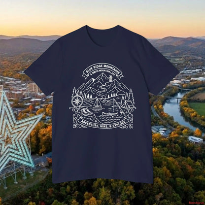 Adventure Mountain T-Shirt — Explore Hike & Sail Graphic Tee T-Shirt