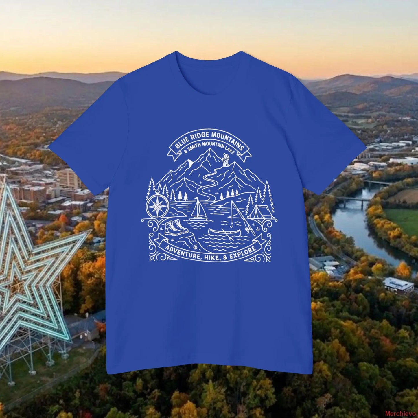 Adventure Mountain T-Shirt — Explore Hike & Sail Graphic Tee T-Shirt