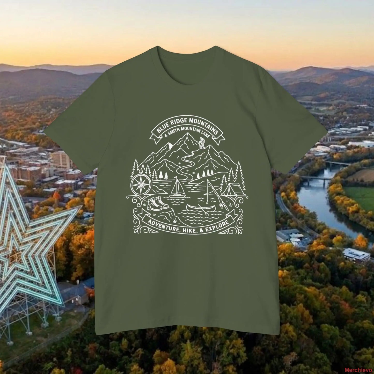 Adventure Mountain T-Shirt — Explore Hike & Sail Graphic Tee T-Shirt
