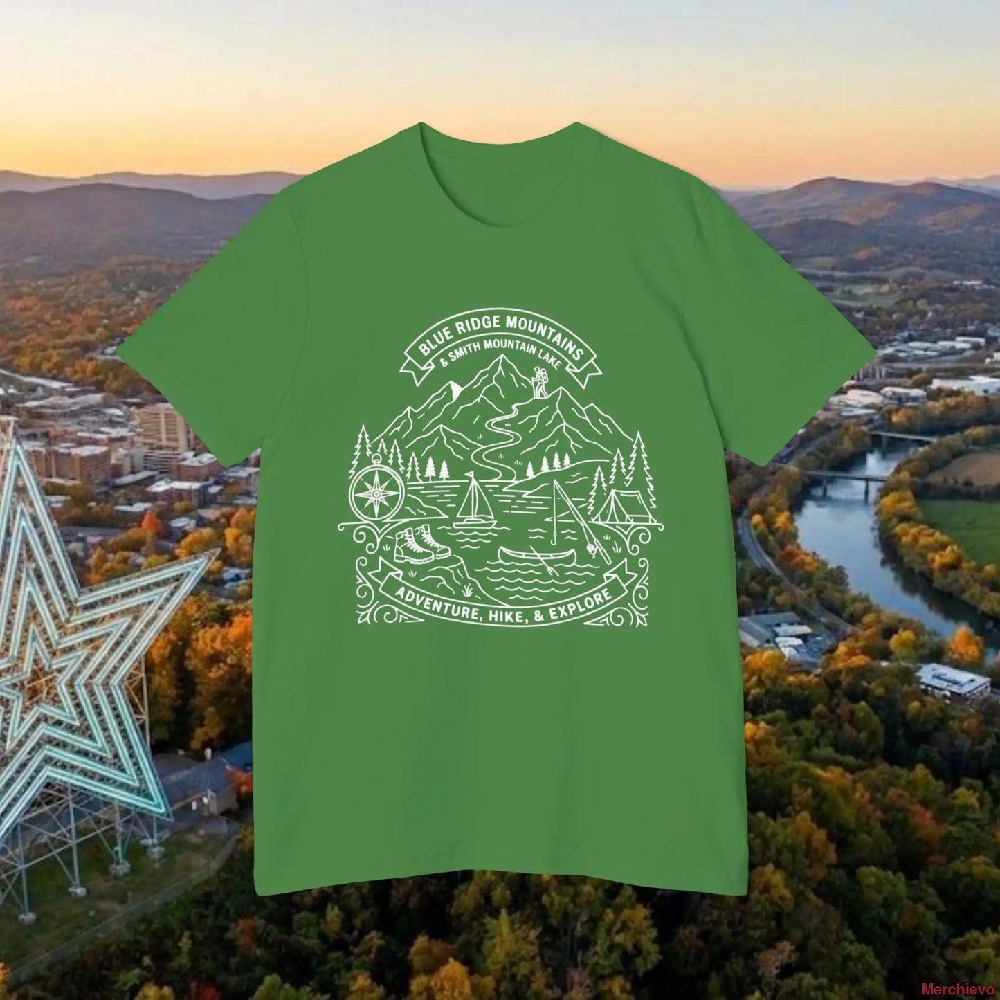 Adventure Mountain T-Shirt — Explore Hike & Sail Graphic Tee T-Shirt