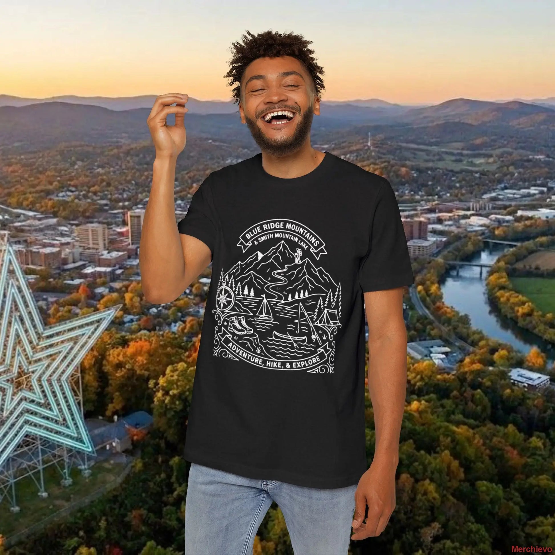 Adventure Mountain T-Shirt — Explore Hike & Sail Graphic Tee T-Shirt