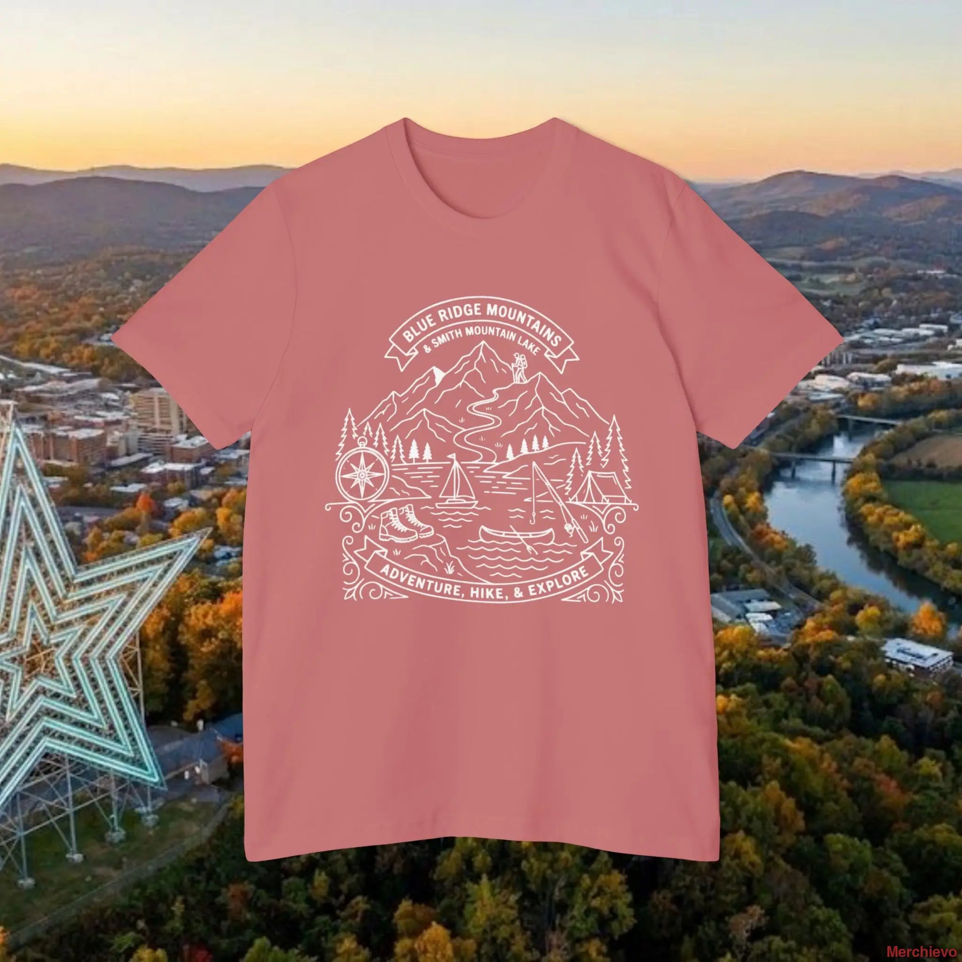Adventure Mountain T-Shirt — Explore Hike & Sail Graphic Tee T-Shirt