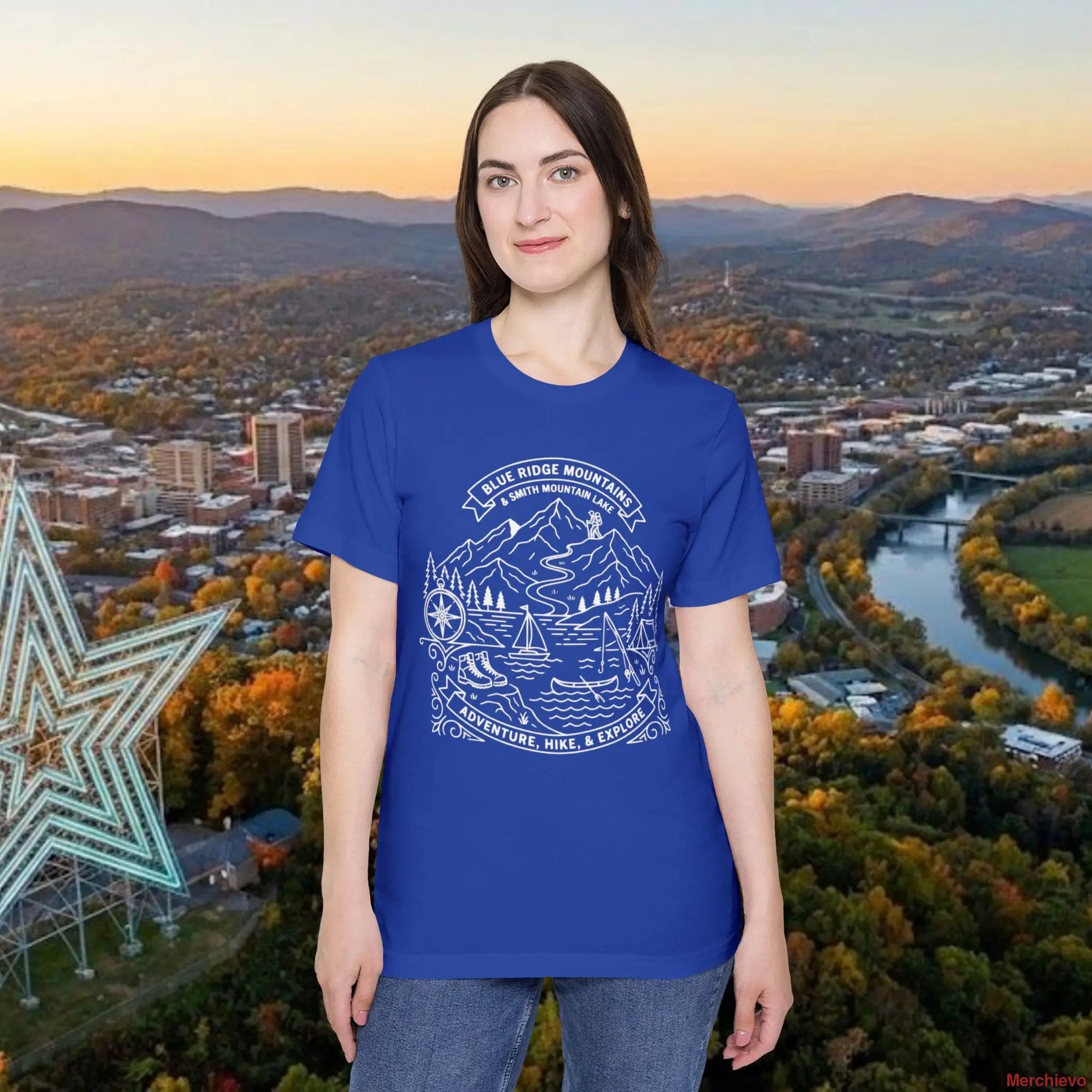 Adventure Mountain T-Shirt — Explore Hike & Sail Graphic Tee True Royal / XS T-Shirt