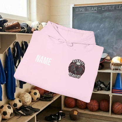 Custom Team Adult Pull Over Hoodie – Left Chest Team Logo & Name (Gildan Heavy Blend)