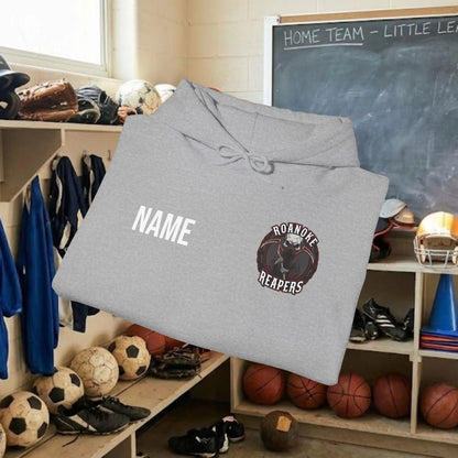 Custom Team Adult Pull Over Hoodie – Left Chest Team Logo & Name (Gildan Heavy Blend)