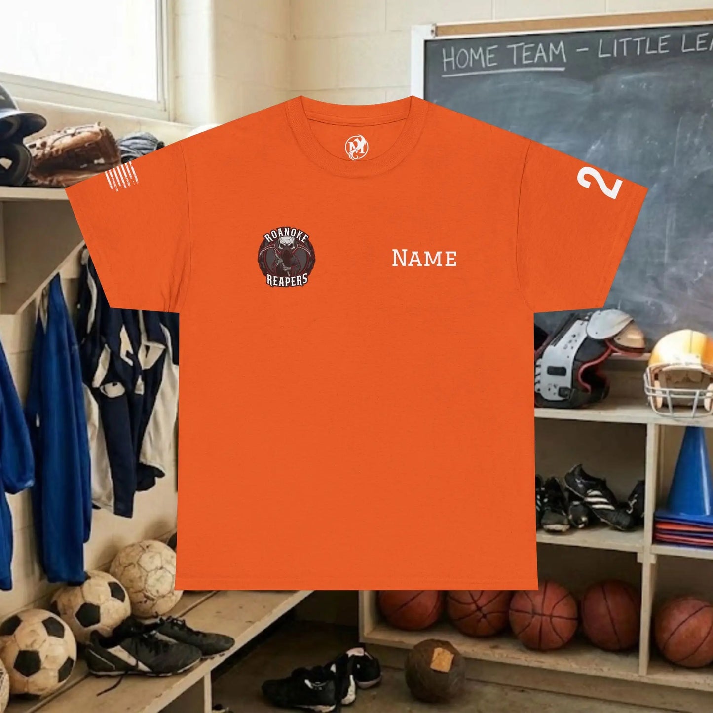 Custom Team Adult T-Shirt – Right Chest Team Logo & Name (DryBlend)