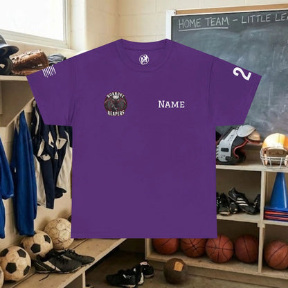 Custom Team Adult T-Shirt – Right Chest Team Logo & Name (DryBlend)