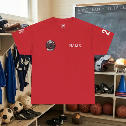 Custom Team Adult T-Shirt – Right Chest Team Logo & Name (DryBlend)