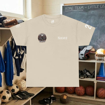 Custom Team Adult T-Shirt – Right Chest Team Logo & Name (DryBlend)