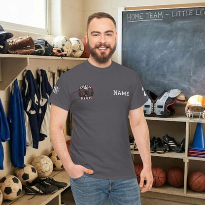 Custom Team Adult T-Shirt – Right Chest Team Logo & Name (DryBlend)