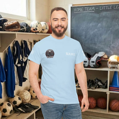 Custom Team Adult T-Shirt – Right Chest Team Logo & Name (DryBlend)