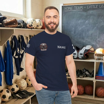 Custom Team Adult T-Shirt – Right Chest Team Logo & Name (DryBlend)