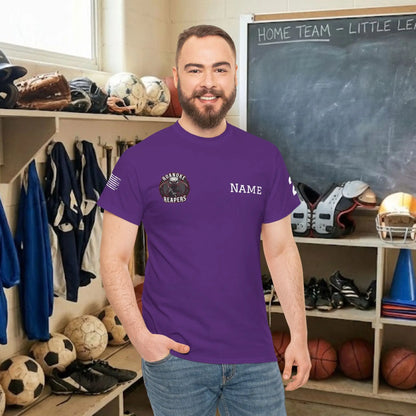 Custom Team Adult T-Shirt – Right Chest Team Logo & Name (DryBlend)