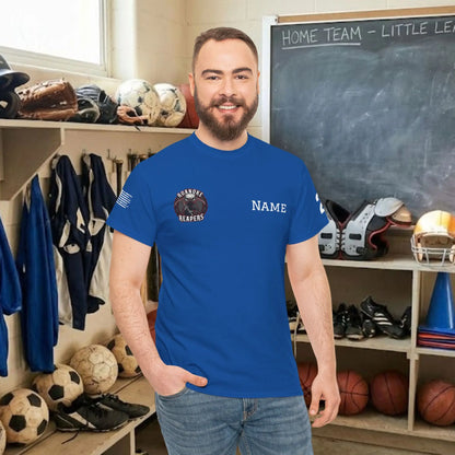 Custom Team Adult T-Shirt – Right Chest Team Logo & Name (DryBlend)