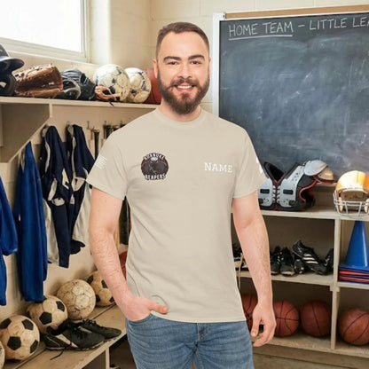 Custom Team Adult T-Shirt – Right Chest Team Logo & Name (DryBlend)