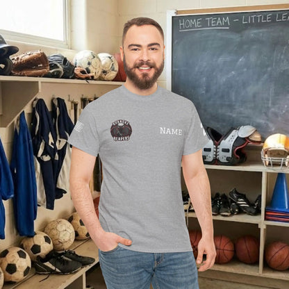 Custom Team Adult T-Shirt – Right Chest Team Logo & Name (DryBlend)