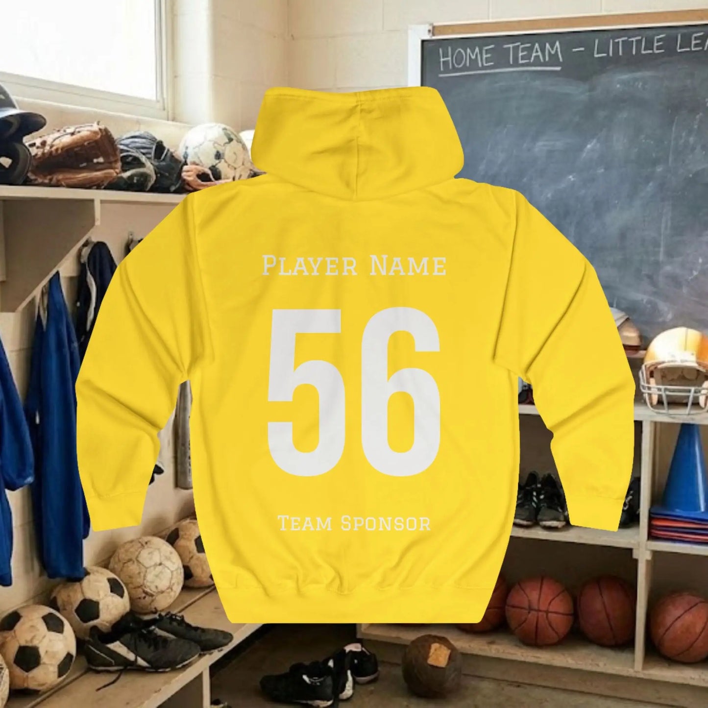 Custom Team Adult Zip Up Hoodie – Center Chest Logo & Name (Premium Soft Cotton)