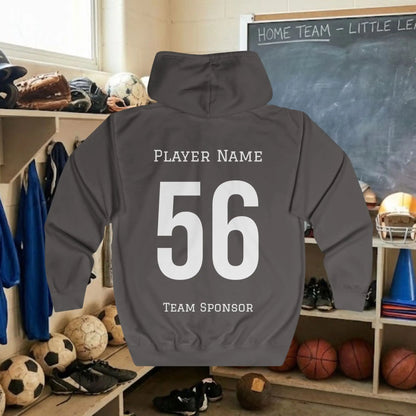 Custom Team Adult Zip Up Hoodie – Center Chest Logo & Name (Premium Soft Cotton)