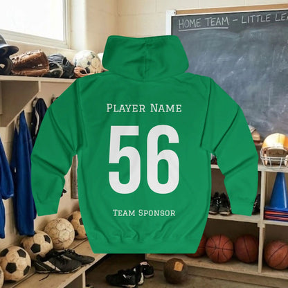 Custom Team Adult Zip Up Hoodie – Center Chest Logo & Name (Premium Soft Cotton)