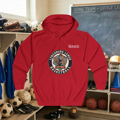 Custom Team Adult Zip Up Hoodie – Center Chest Logo & Name (Premium Soft Cotton)
