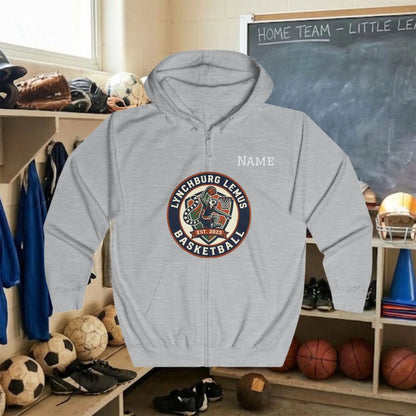 Custom Team Adult Zip Up Hoodie – Center Chest Logo & Name (Premium Soft Cotton)