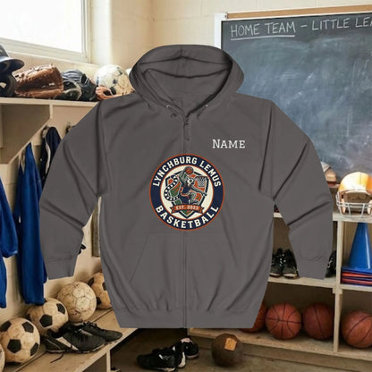 Custom Team Adult Zip Up Hoodie – Center Chest Logo & Name (Premium Soft Cotton)
