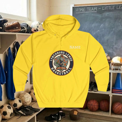 Custom Team Adult Zip Up Hoodie – Center Chest Logo & Name (Premium Soft Cotton)