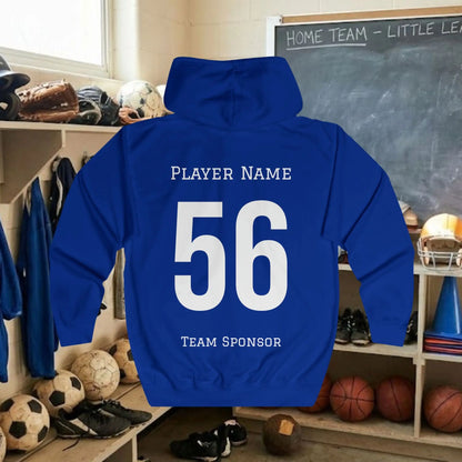 Custom Team Adult Zip Up Hoodie – Left  Chest Logo & Name (Premium Soft Cotton)