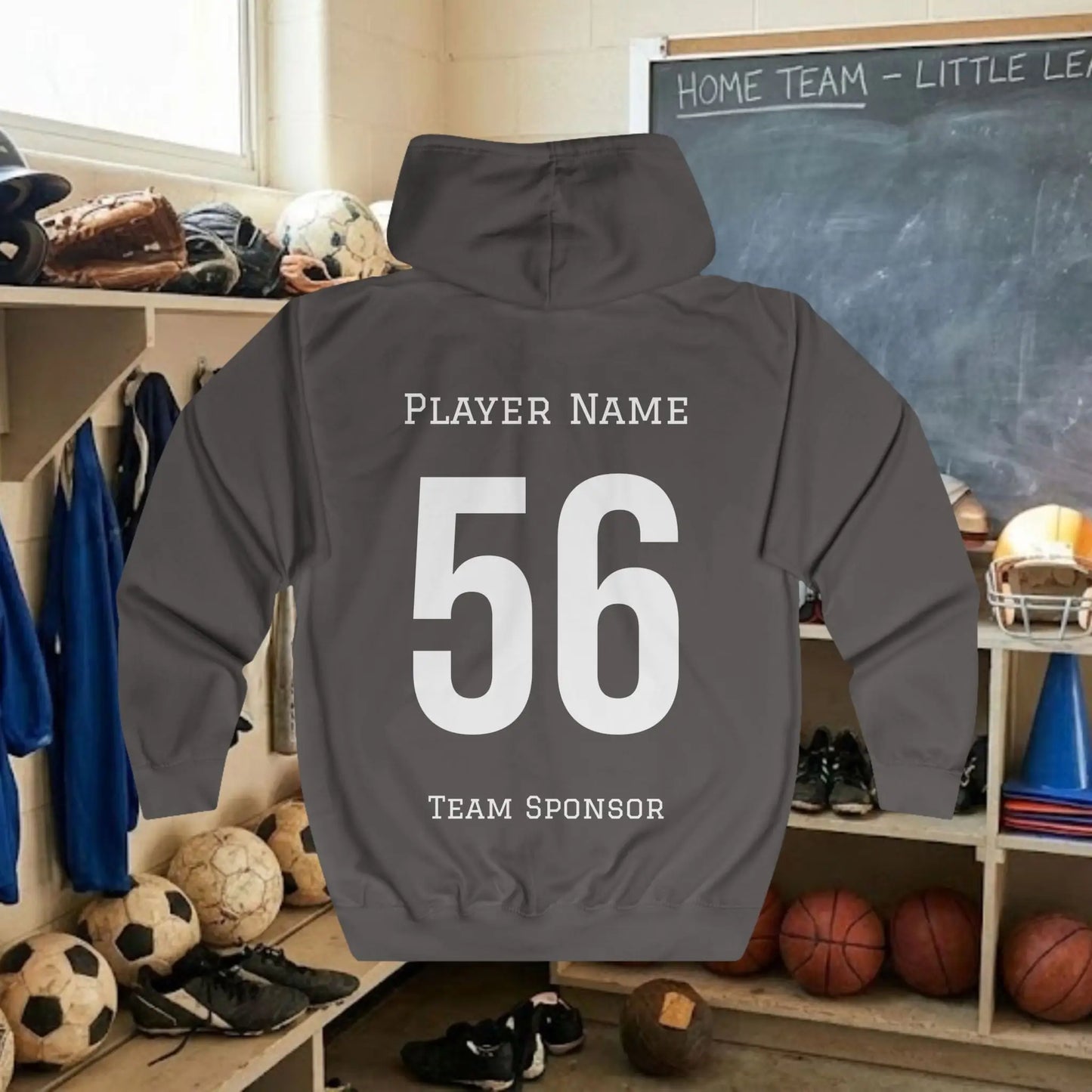Custom Team Adult Zip Up Hoodie – Left  Chest Logo & Name (Premium Soft Cotton)