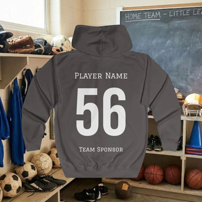 Custom Team Adult Zip Up Hoodie – Left  Chest Logo & Name (Premium Soft Cotton)