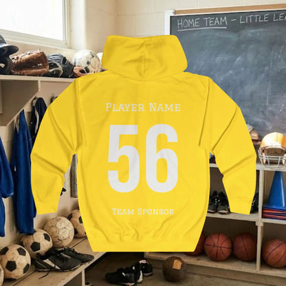 Custom Team Adult Zip Up Hoodie – Left  Chest Logo & Name (Premium Soft Cotton)