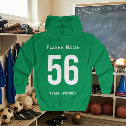 Custom Team Adult Zip Up Hoodie – Left  Chest Logo & Name (Premium Soft Cotton)