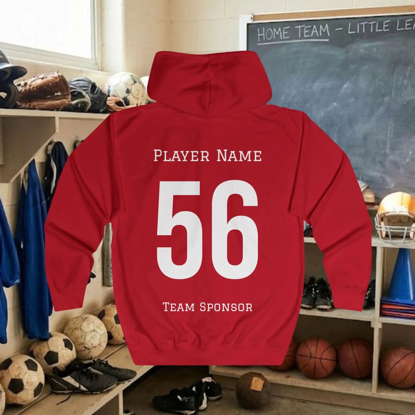 Custom Team Adult Zip Up Hoodie – Left  Chest Logo & Name (Premium Soft Cotton)
