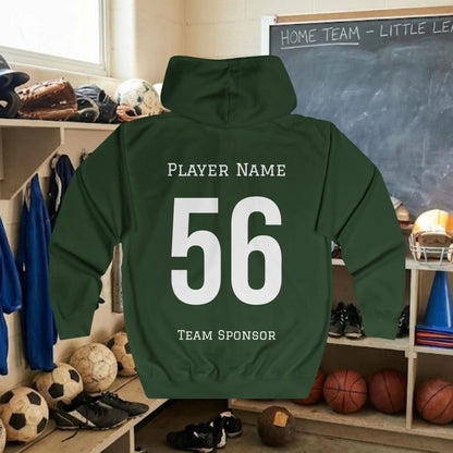 Custom Team Adult Zip Up Hoodie – Right Chest Logo & Name (Premium Soft Cotton)
