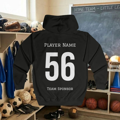 Custom Team Adult Zip Up Hoodie – Right Chest Logo & Name (Premium Soft Cotton)