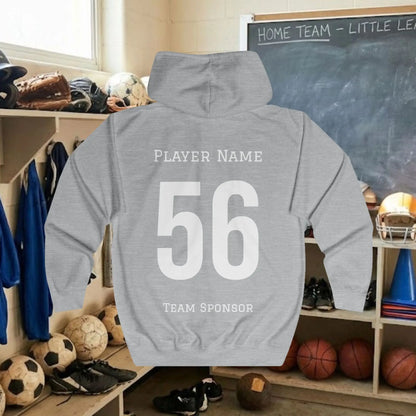 Custom Team Adult Zip Up Hoodie – Right Chest Logo & Name (Premium Soft Cotton)