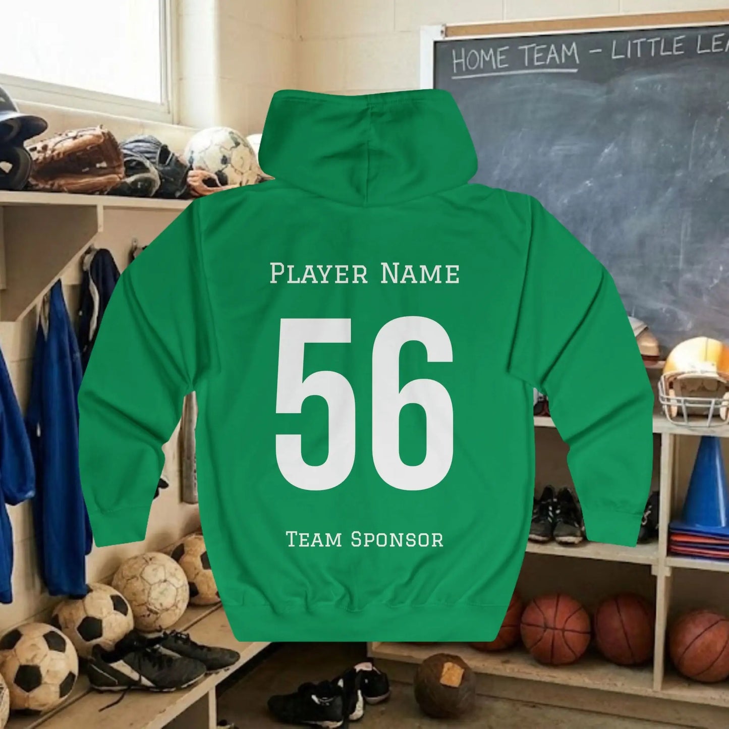 Custom Team Adult Zip Up Hoodie – Right Chest Logo & Name (Premium Soft Cotton)