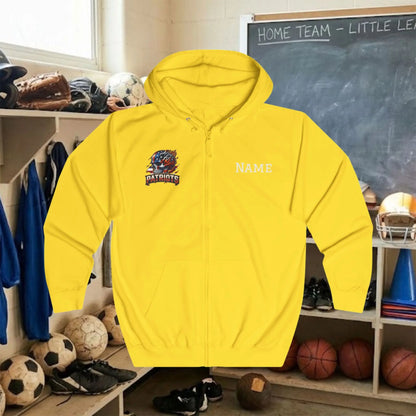 Custom Team Adult Zip Up Hoodie – Right Chest Logo & Name (Premium Soft Cotton)
