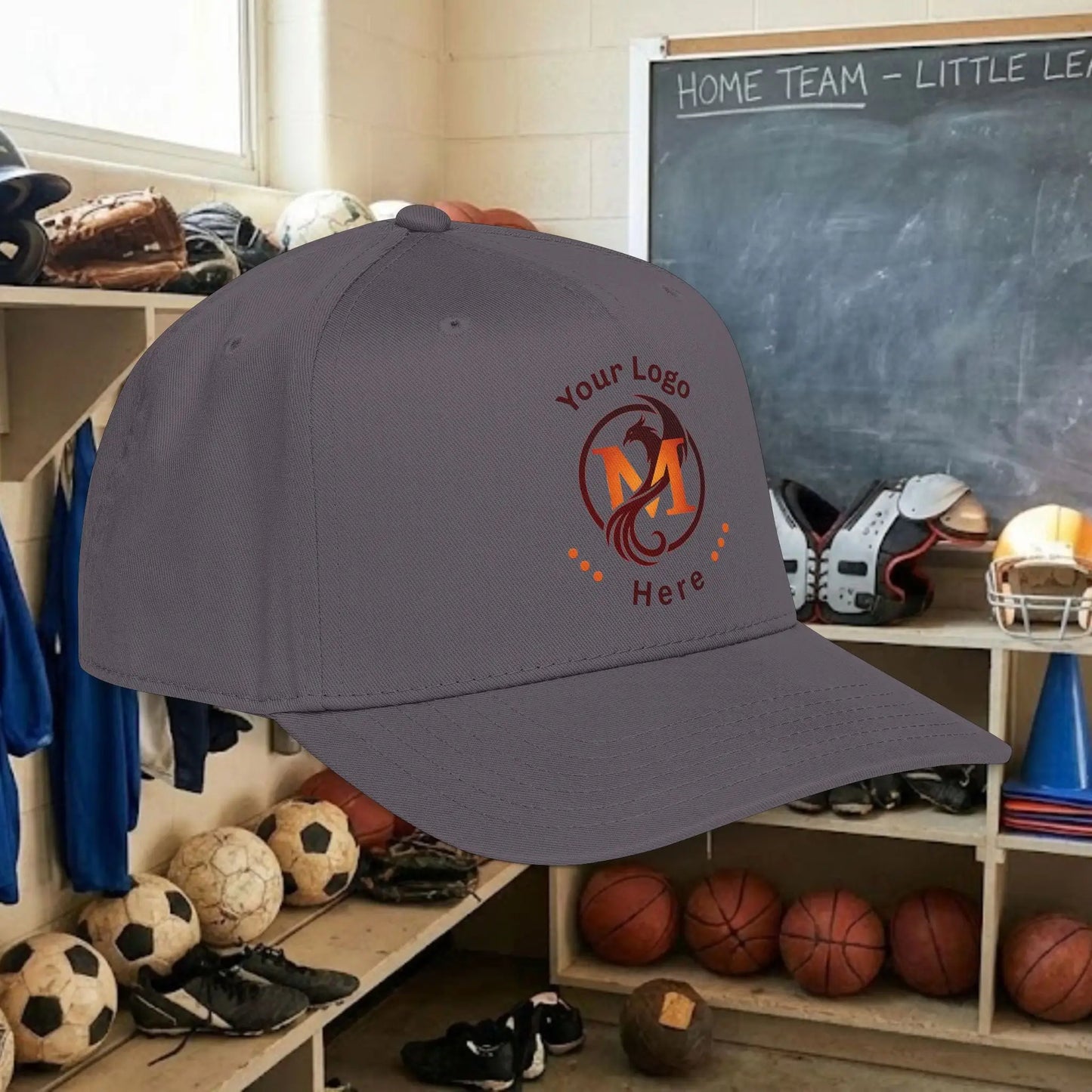 Custom Team Logo Baseball Cap – Mid Profile Snapback Fit – Youth & Adult