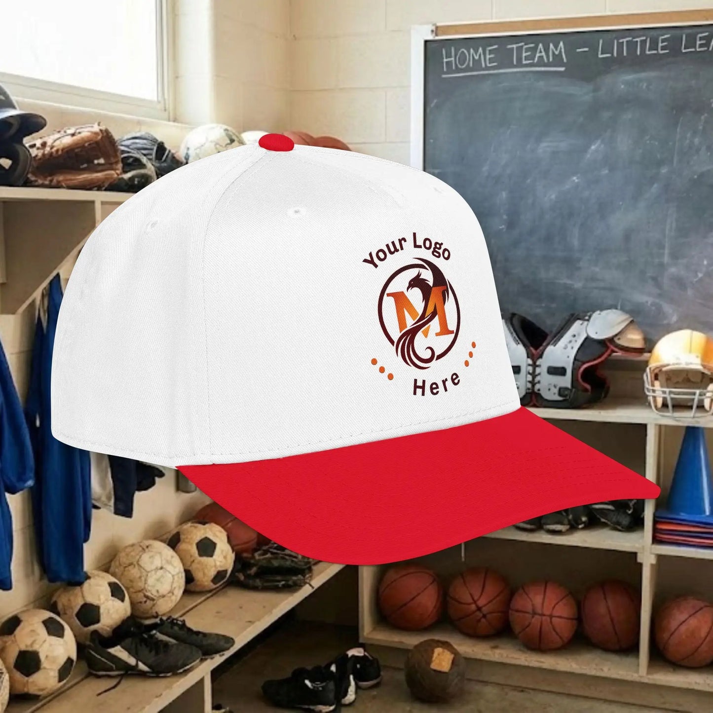 Custom Team Logo Baseball Cap – Mid Profile Snapback Fit – Youth & Adult