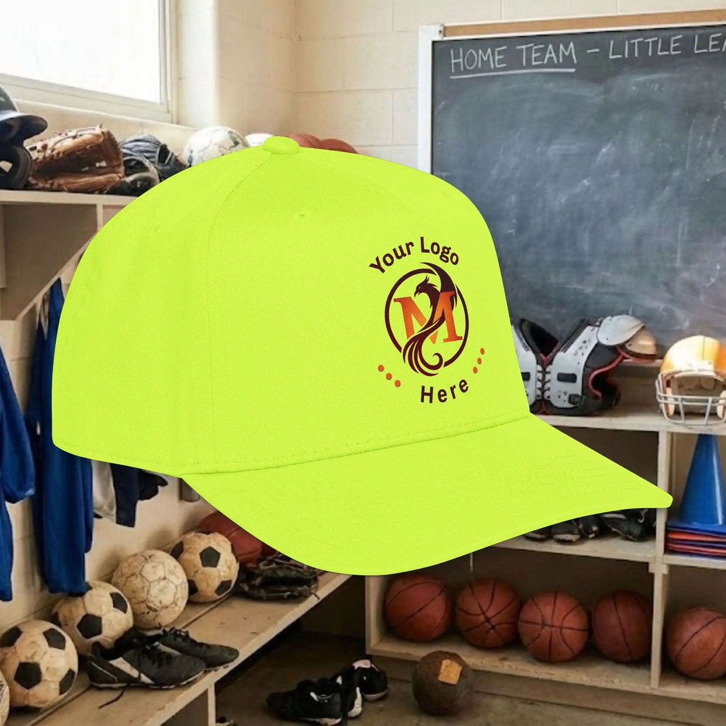 Custom Team Logo Baseball Cap – Mid Profile Snapback Fit – Youth & Adult